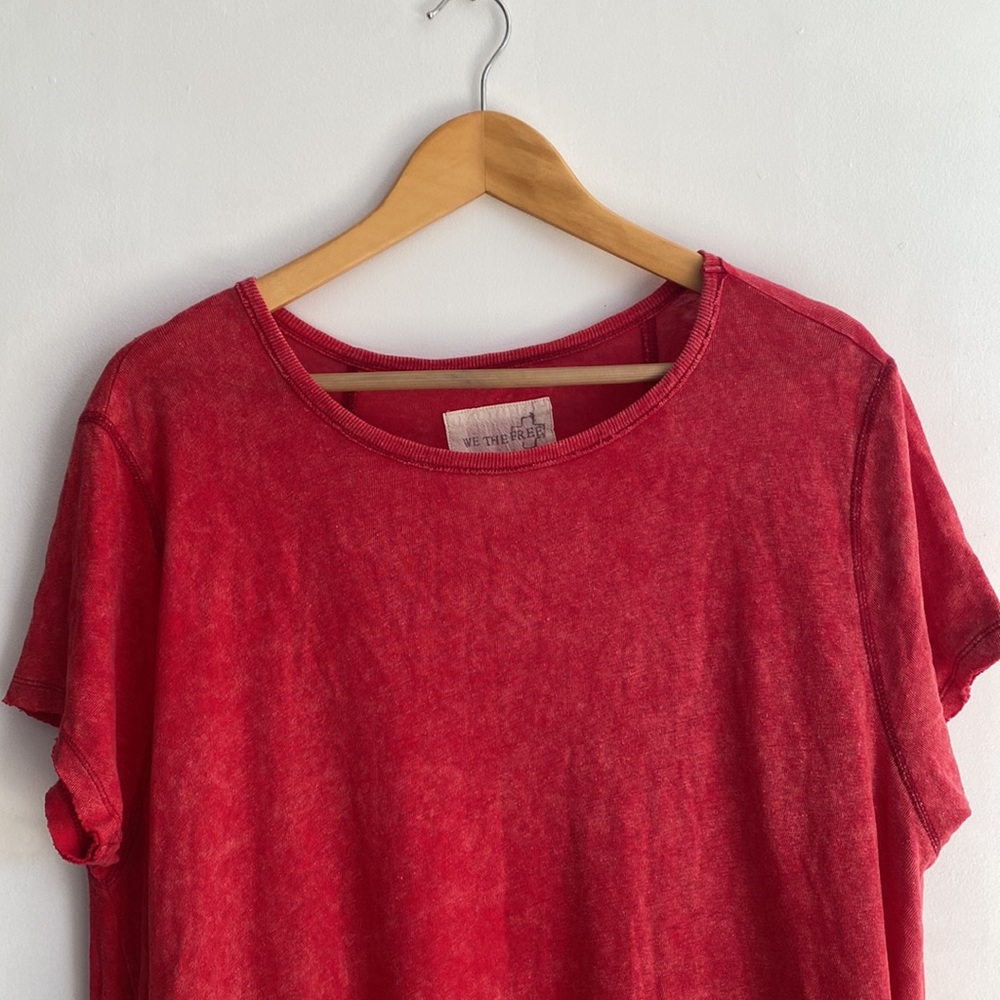Free People Xs/S Linen Blend Oversized Tunic Tee - Picture 4 of 13